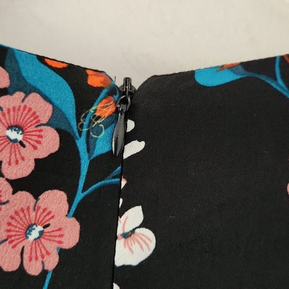 MASSIMO DUTTI | Floral Jumpsuit Black Pink Viscose Sz 2 - Picture 5 of 11